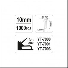 YT-7032 YATO Cuie pentru capsator lungime 10 mm, d..